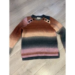 Madewell Space-Dyed Button-Shoulder Pullover Sweater - Small